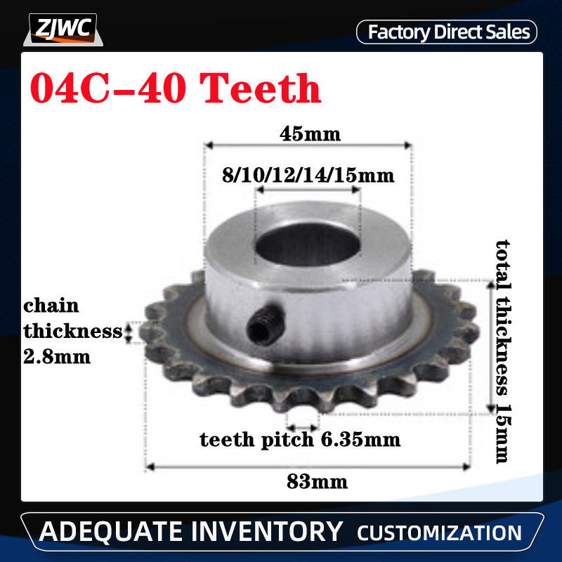 Desk Setup Gear - 1pc 04C 40T Sprocket 40 Teeth
