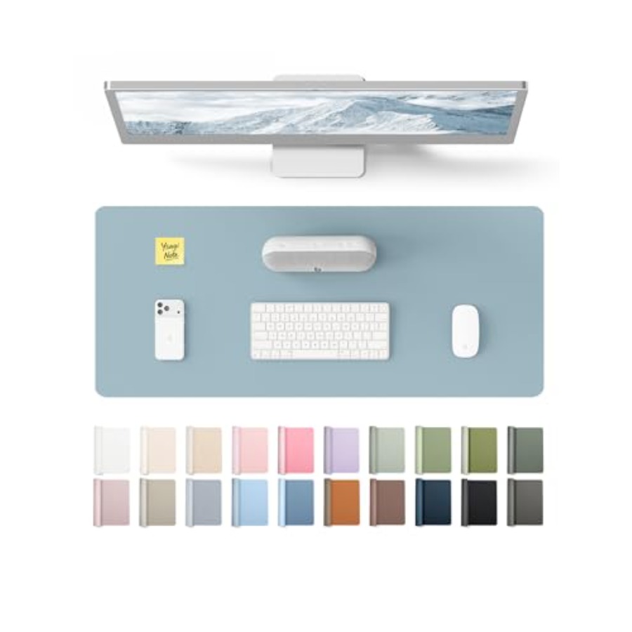 Desk Pad Leather Large - Leather Desk Protector, Office Mat, Large