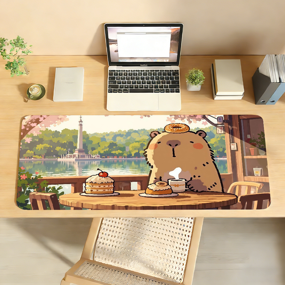 Desk Setup Cute - Cartoon CUTE Capybara Mouse Pad Non-slip