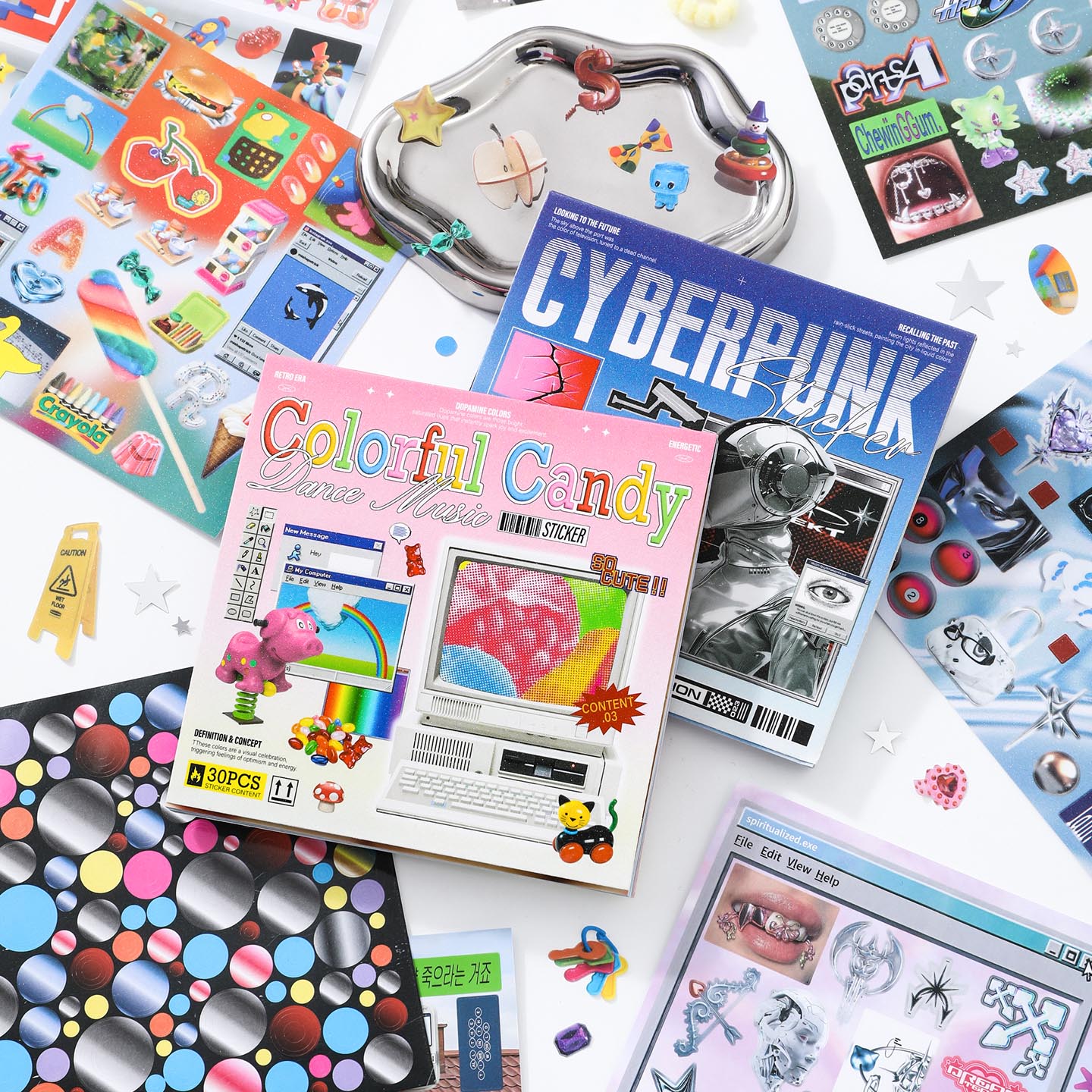 Desk Setup Photo - 30sheets/book Sticker Book Retro And Future