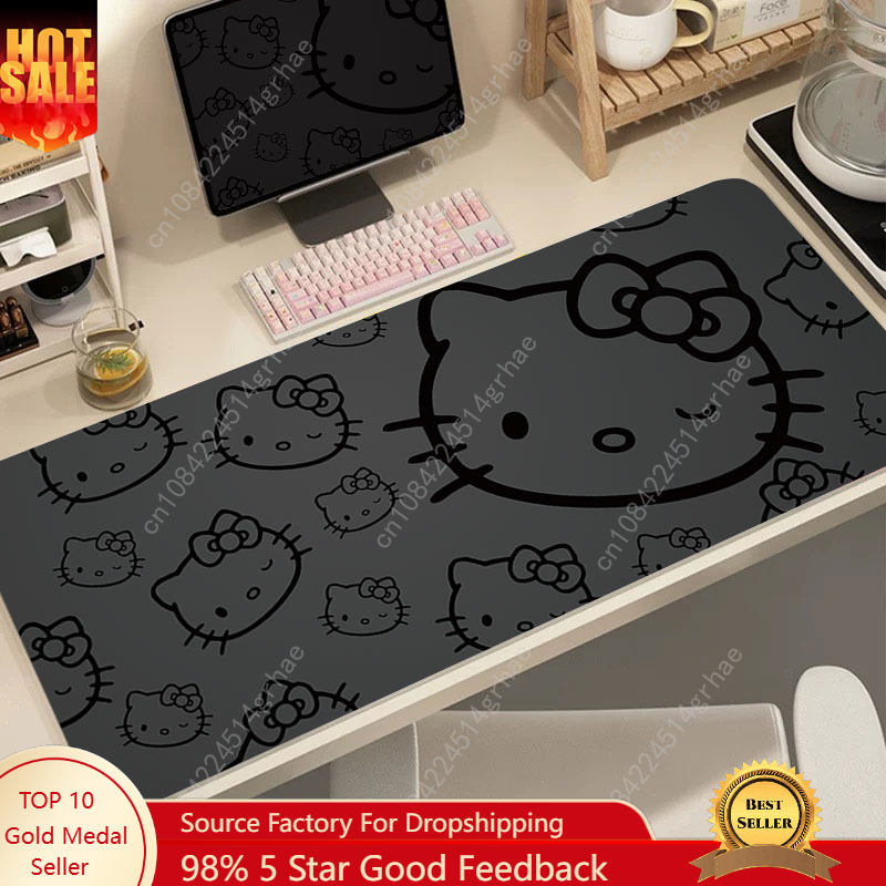 Desk Pad Leather Large - Hello Kitty Leather Printed Mouse Pad