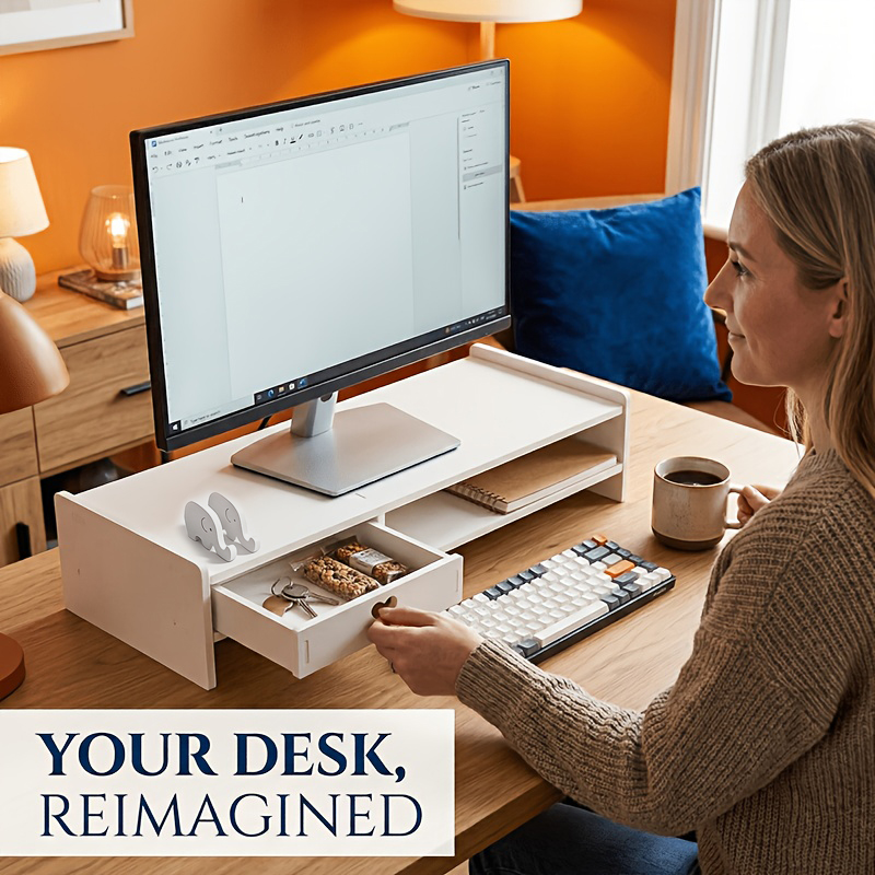 Minimalist White PVC Monitor S - Desk Setup Home Office recensie en prijs