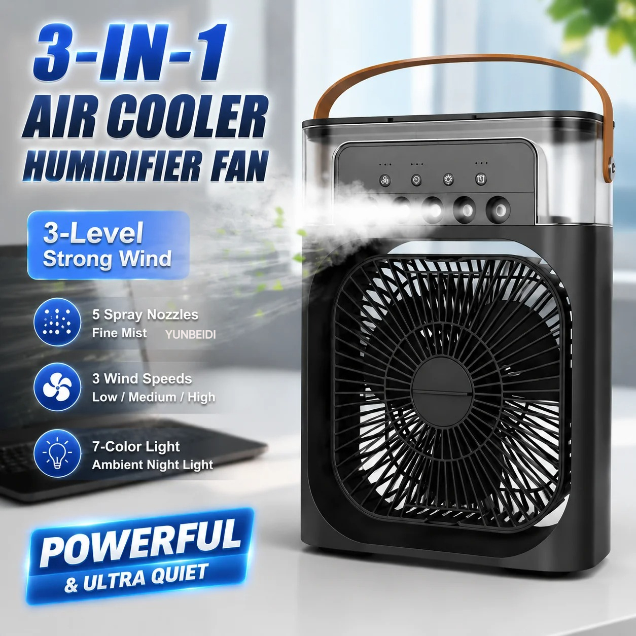 Three-in-one Fan Air Condition - Desk Setup Gear recensie en prijs