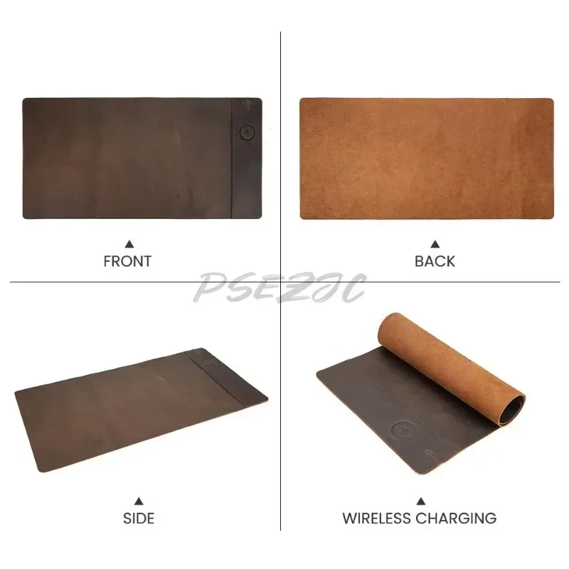 Vintage Cowhide Mouse Pad with - Desk Pad Leather Large recensie en prijs