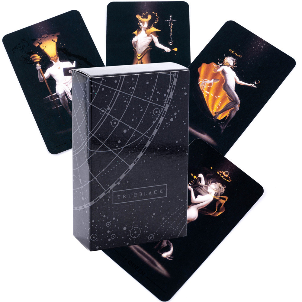 True Black Tarot Cards 78 Card - Desk Setup Black recensie en prijs