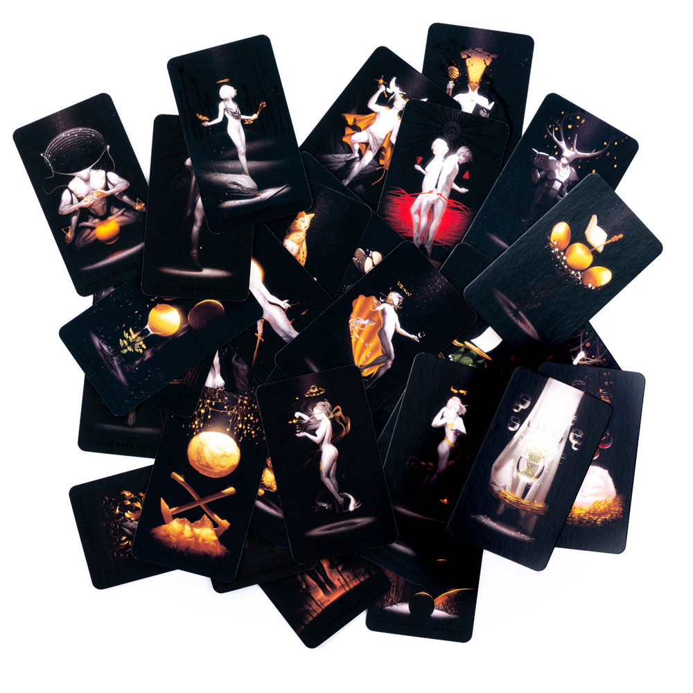 True Black Tarot Cards 78 Card - Desk Setup Black recensie en prijs