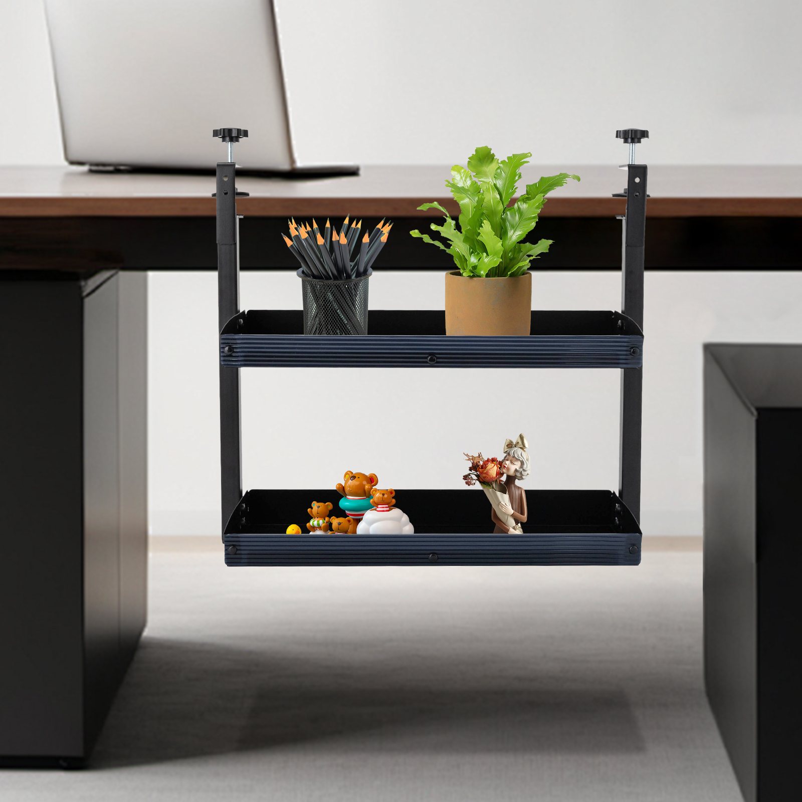 Clamp-on Desk Shelf, 2-Tier, A - Desk Setup Black recensie en prijs