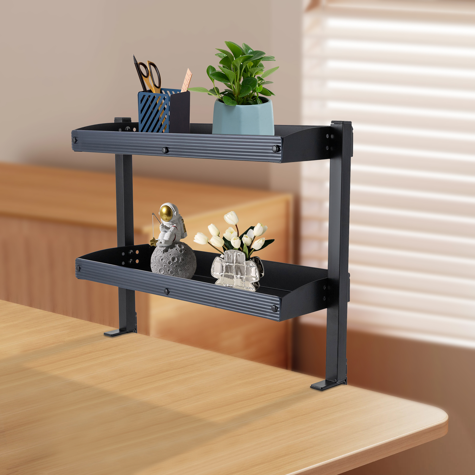 Clamp-on Desk Shelf, 2-Tier, A - Desk Setup Black recensie en prijs
