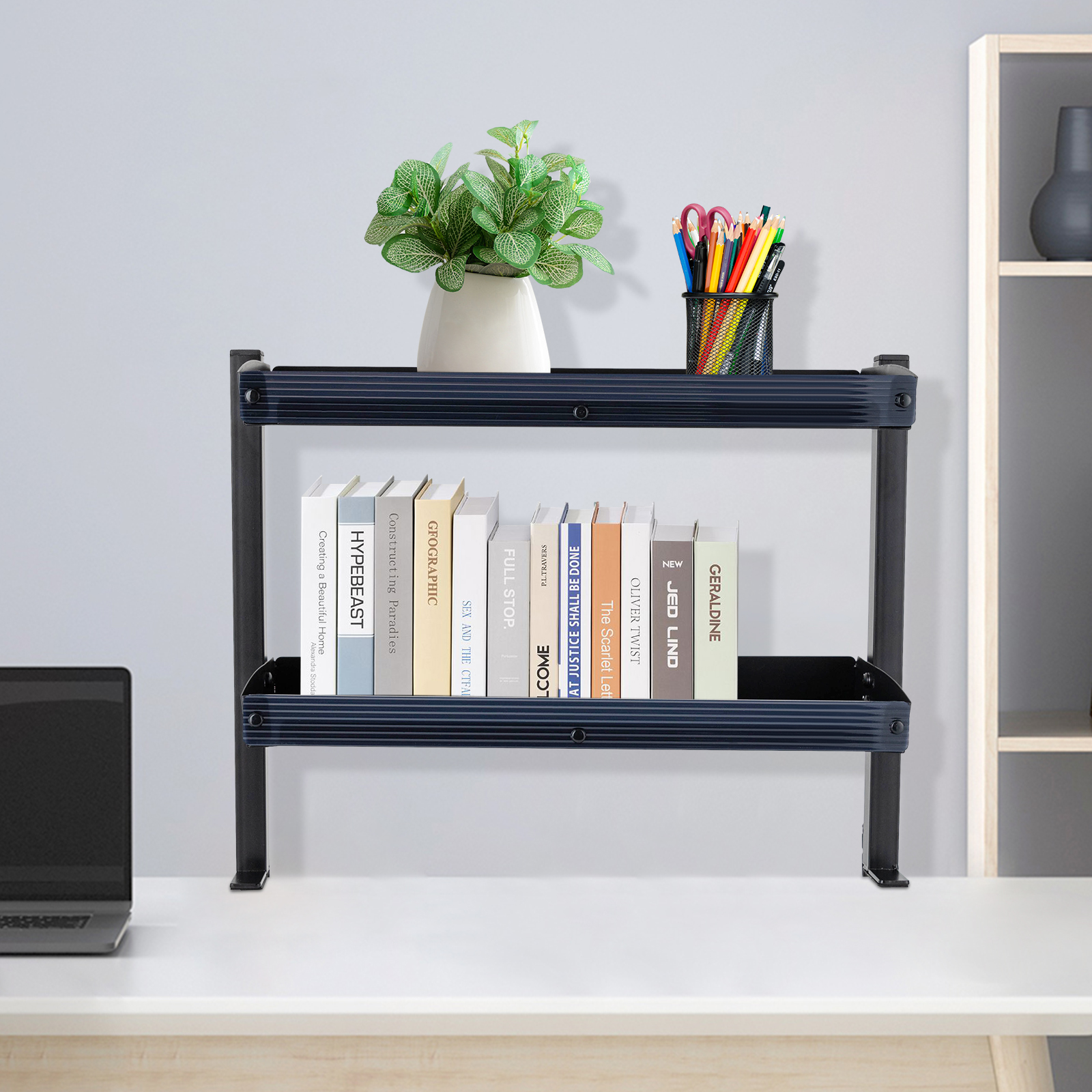 Clamp-on Desk Shelf, 2-Tier, A - Desk Setup Black recensie en prijs