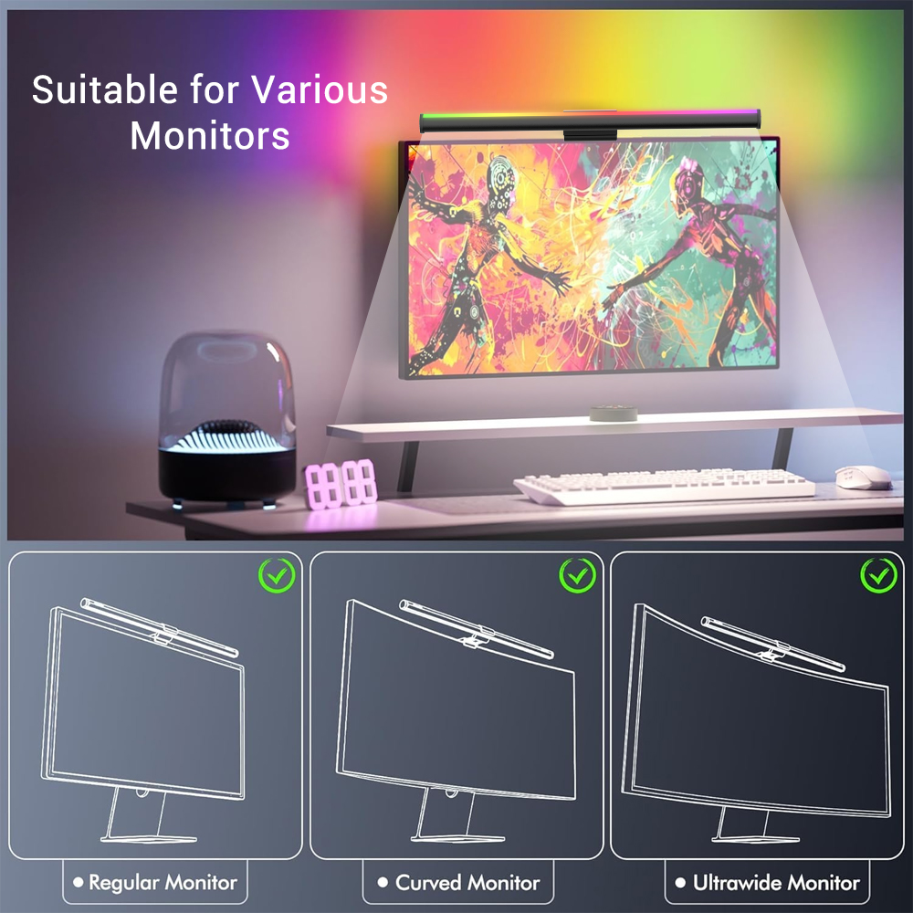 Screen Hanging Lamp Monitor Li - Desk Setup Black recensie en prijs