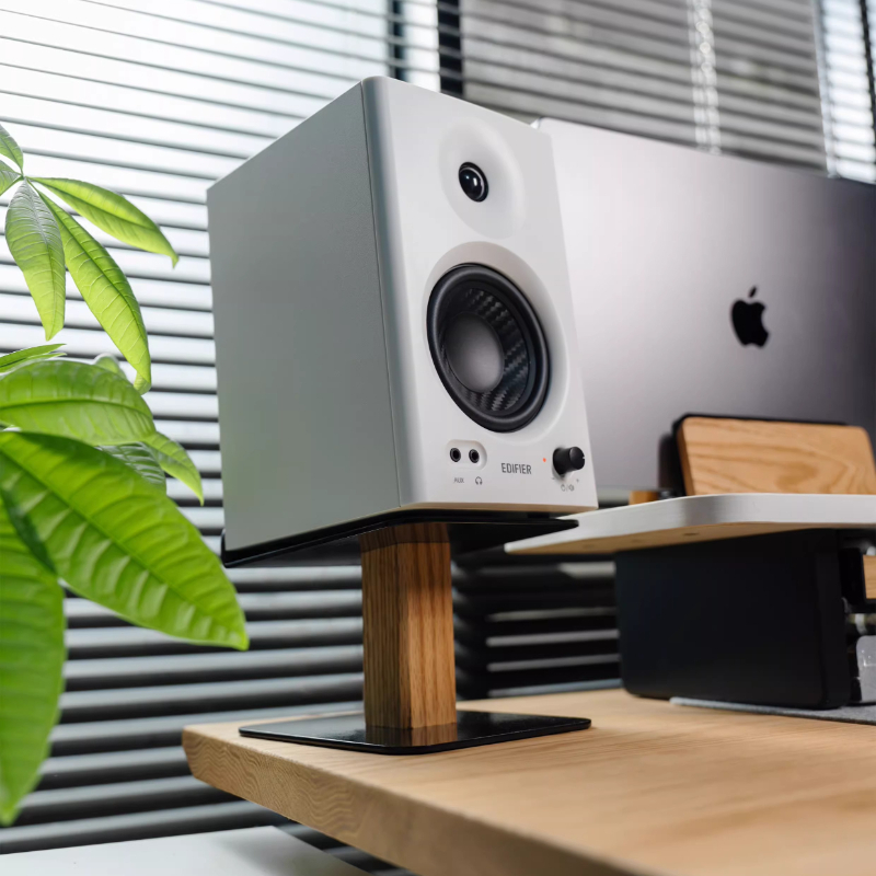 Walnut / Oak Wood Speaker Stan - Desk Setup Oak recensie en prijs