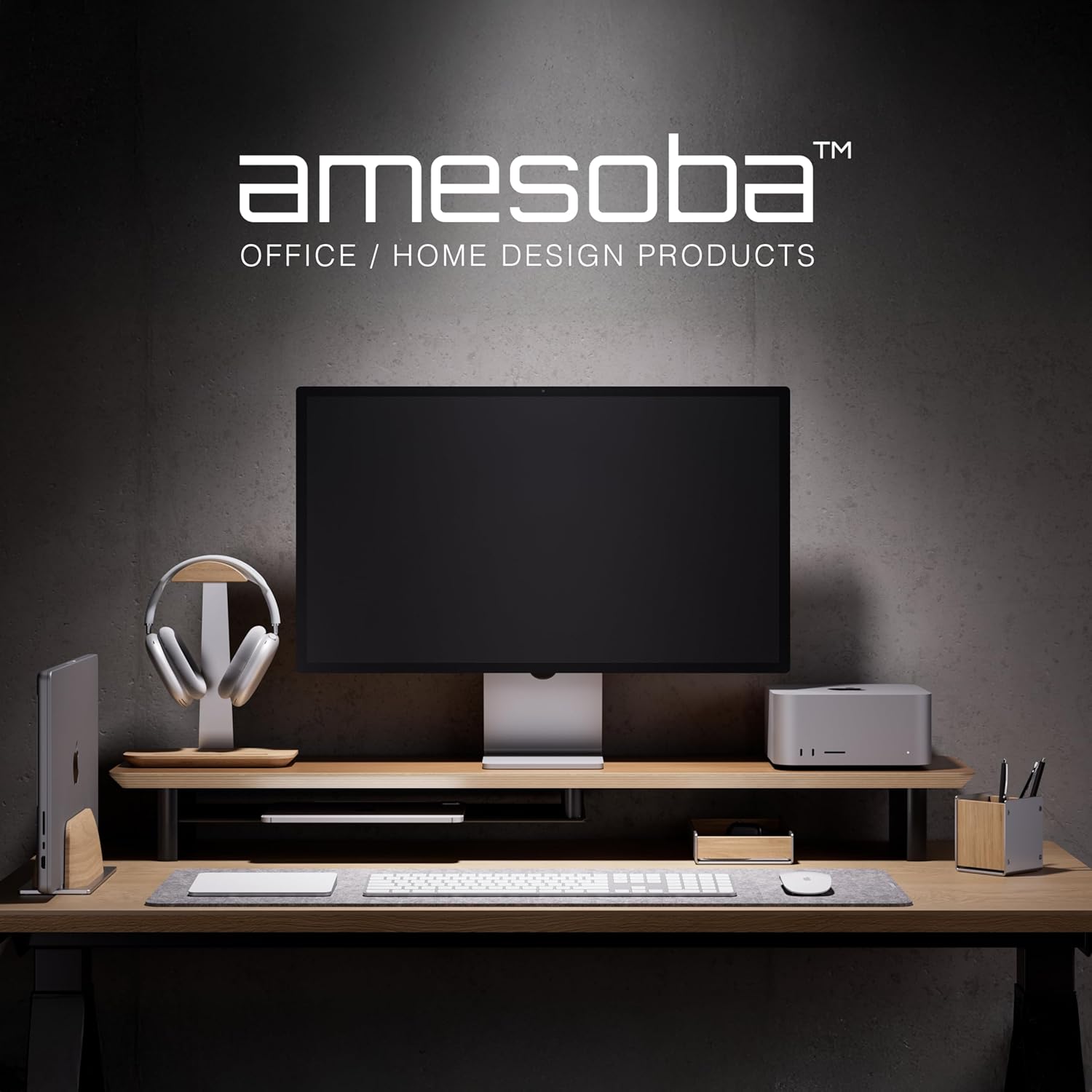 White Oak Dual‑Tier Ergonomic  - Desk Setup Oak recensie en prijs