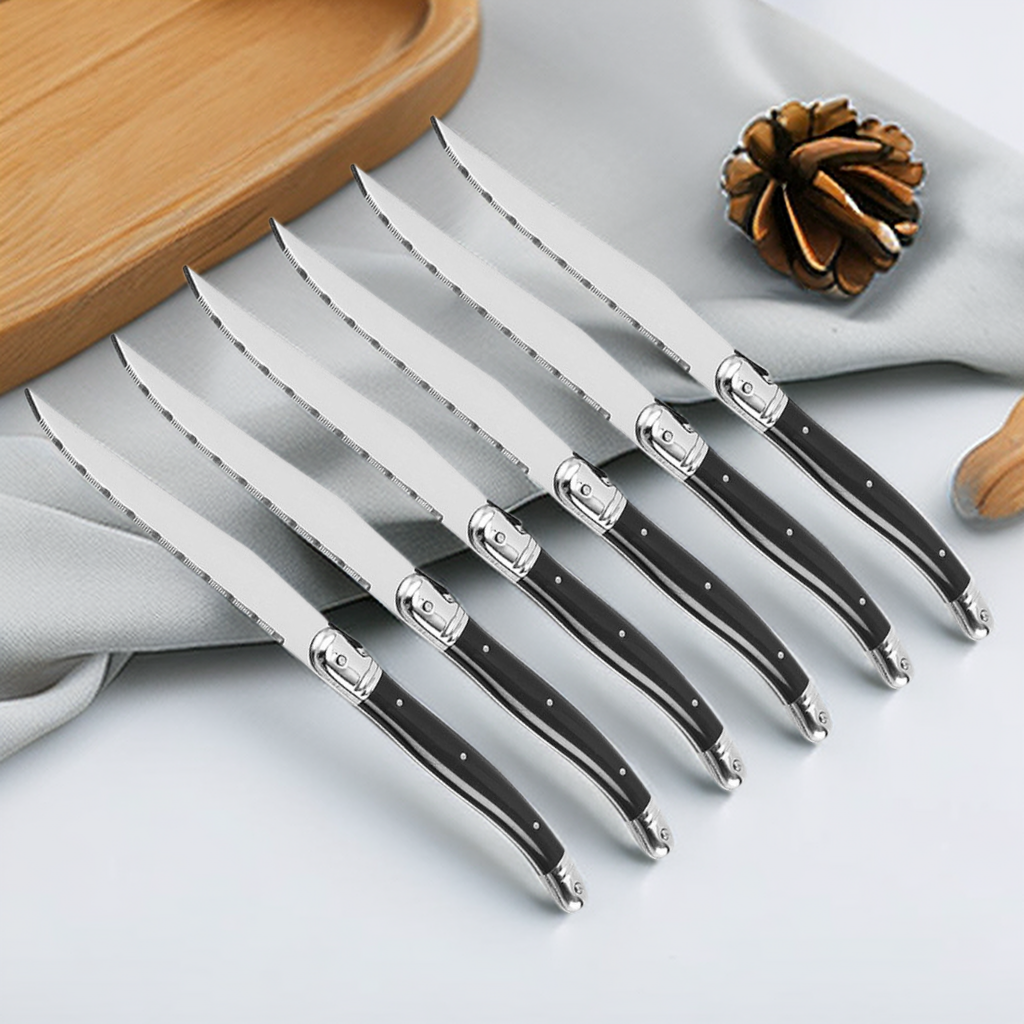 9'' Laguiole Steak Knives Set  - Desk Setup Black recensie en prijs