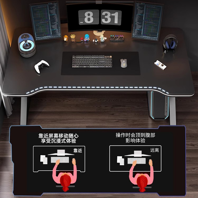 Roll Table Games Furniture Fol - Desk Setup Oak recensie en prijs
