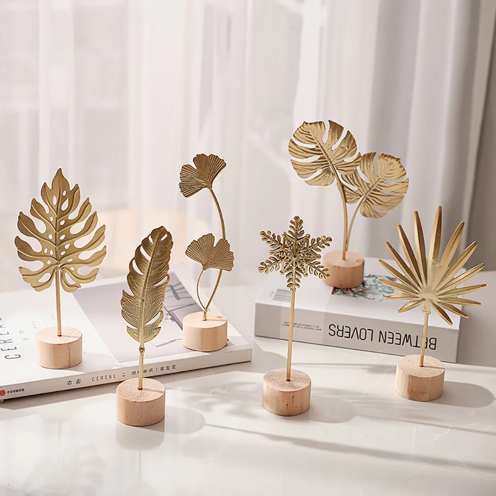 1pcs Golden Ginkgo Leaf Feathe - Desk Setup Photo recensie en prijs