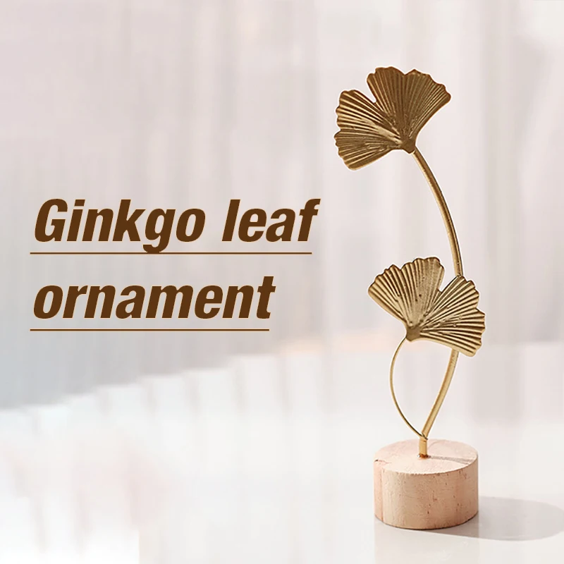 1pcs Golden Ginkgo Leaf Feathe - Desk Setup Photo recensie en prijs