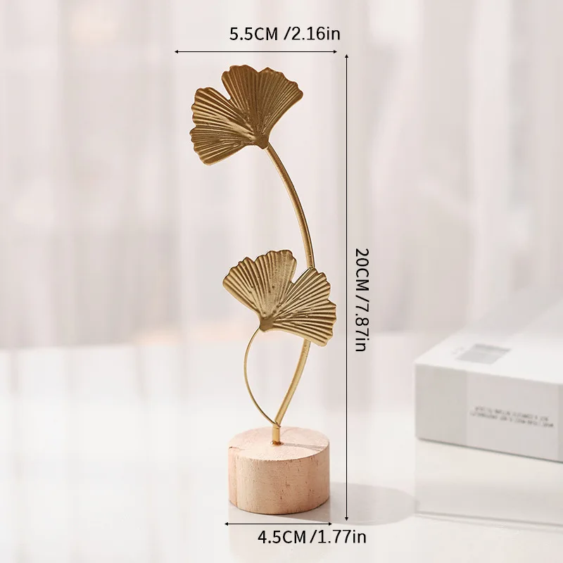 1pcs Golden Ginkgo Leaf Feathe - Desk Setup Photo recensie en prijs