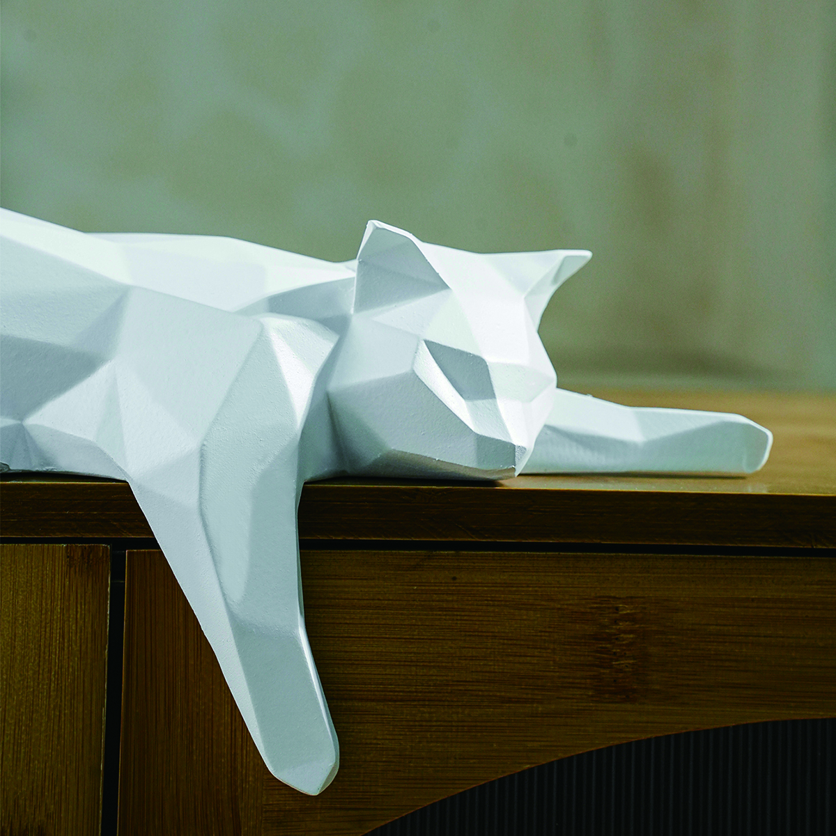 White Black Cat Statue - Geome - Desk Setup Black recensie en prijs