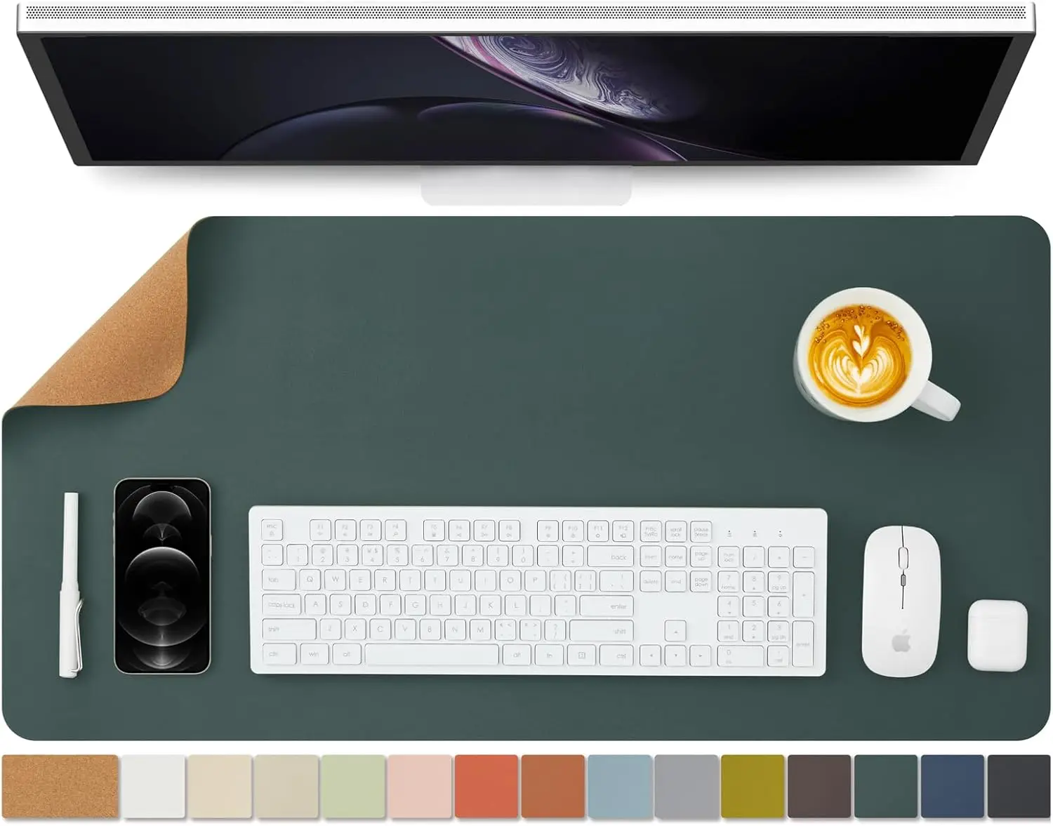 Cork Desk Mat Dual-Sided Desk  - Desk Pad Leather Large recensie en prijs