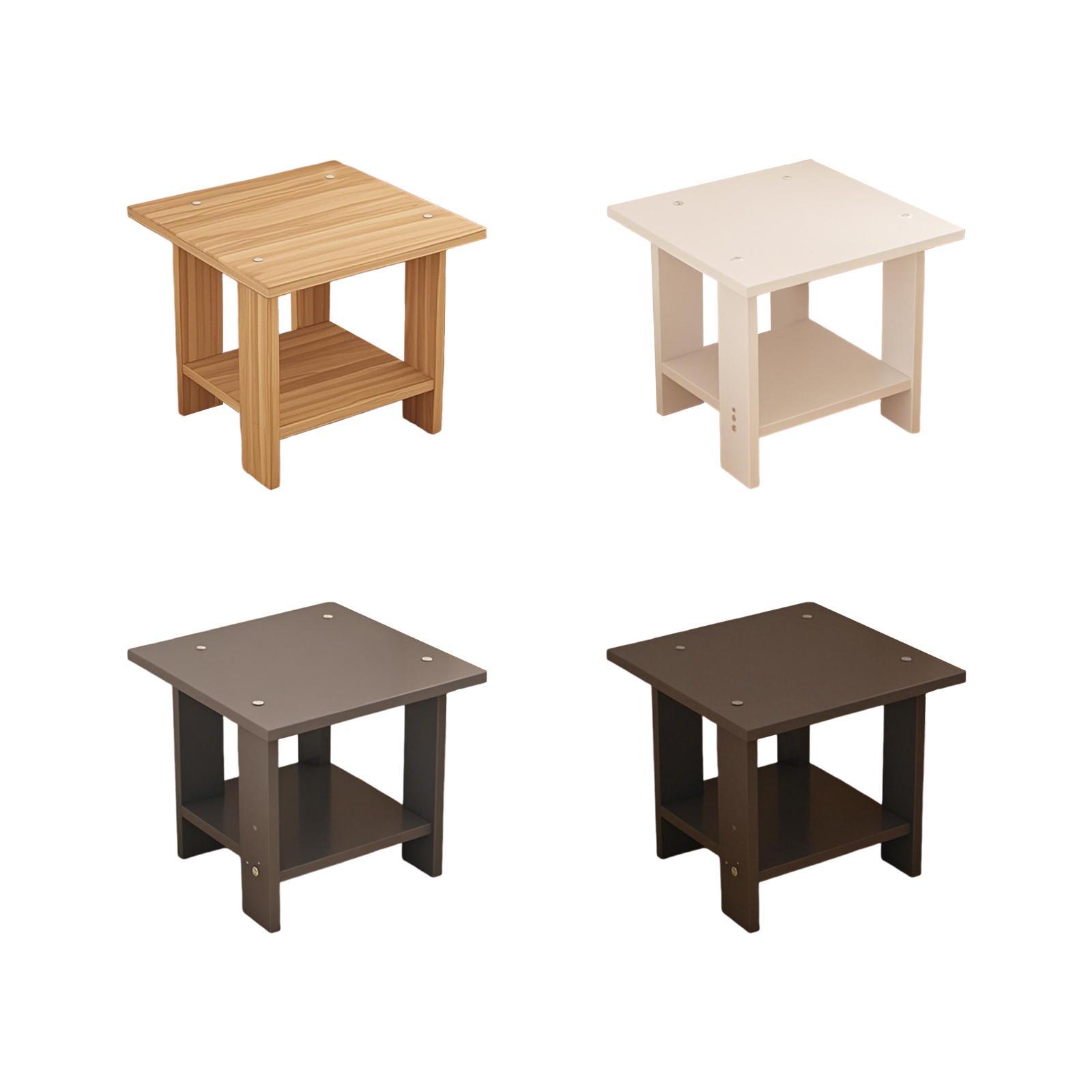 Wooden Double Layers Side Tabl - Desk Setup Notebook recensie en prijs