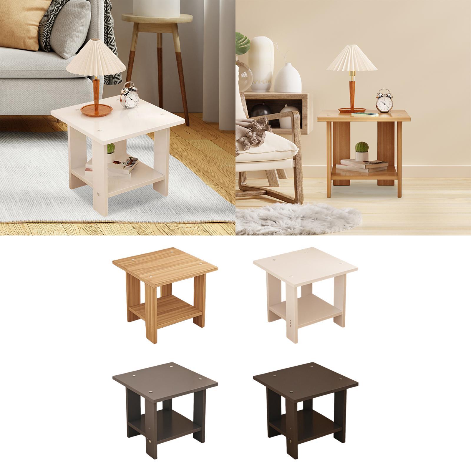 Wooden Double Layers Side Tabl - Desk Setup Notebook recensie en prijs