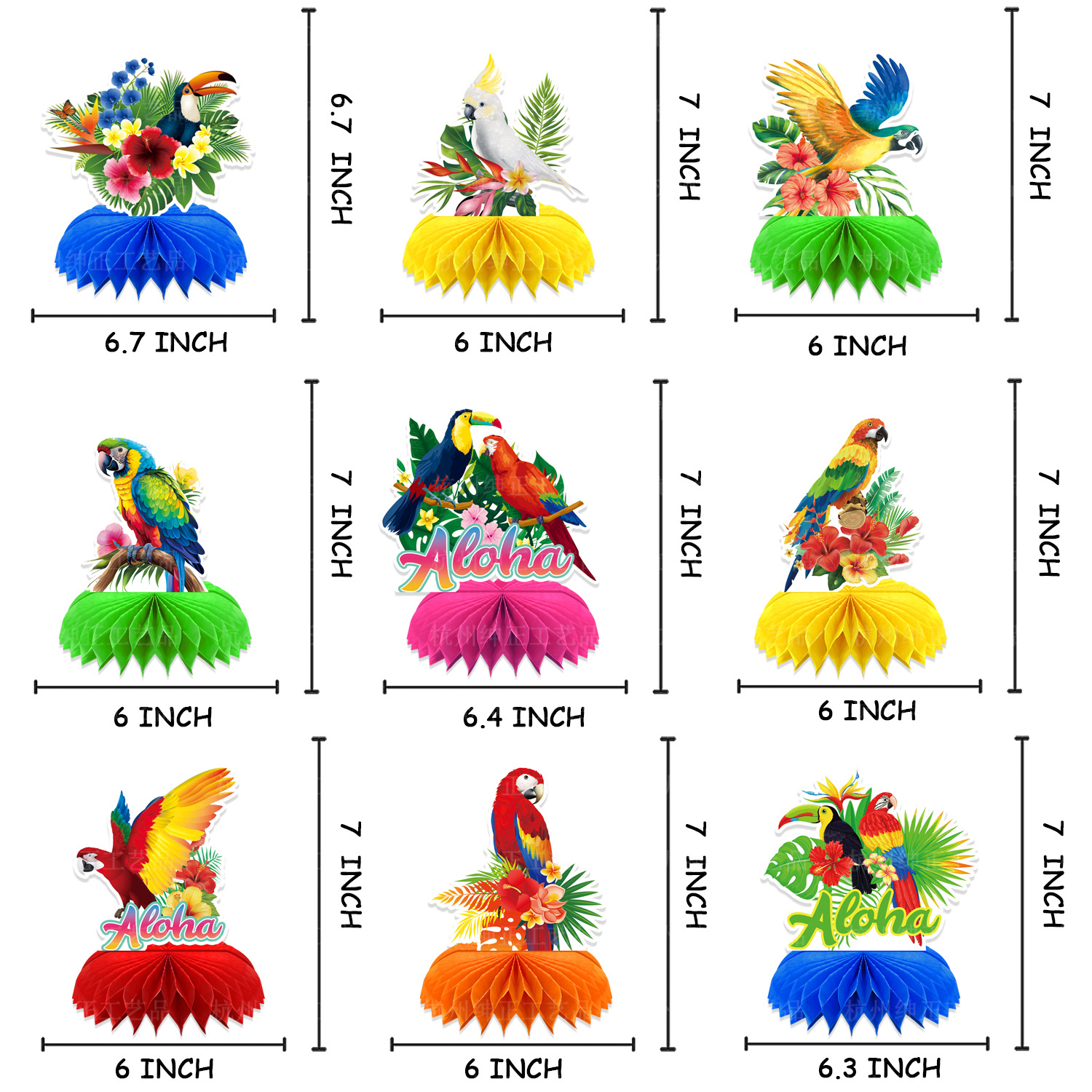 9Pcs Tropical Hawaii Theme Tou - Desk Setup Photo recensie en prijs