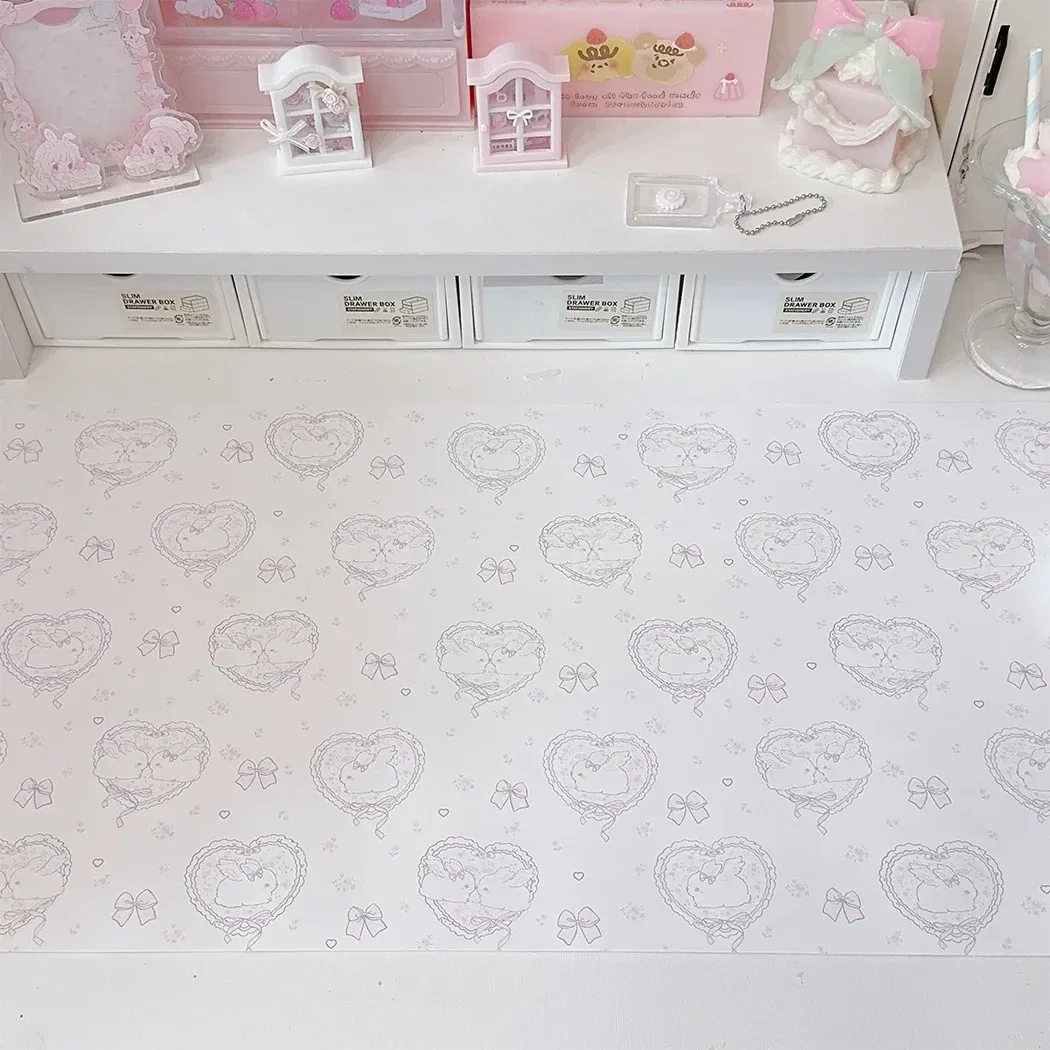 Kawaii Pink Rabbit Girl Heart  - Desk Pad Leather Large recensie en prijs