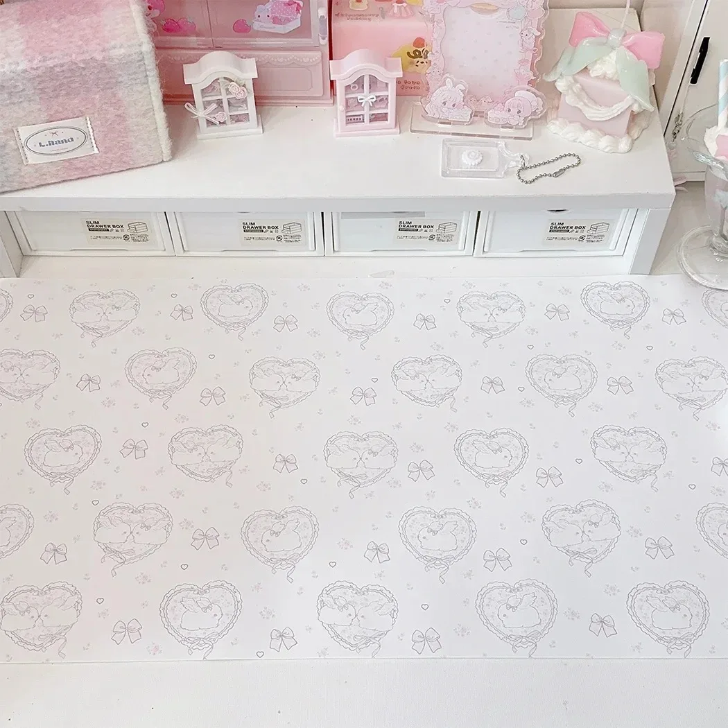 Kawaii Pink Rabbit Girl Heart  - Desk Pad Leather Large recensie en prijs