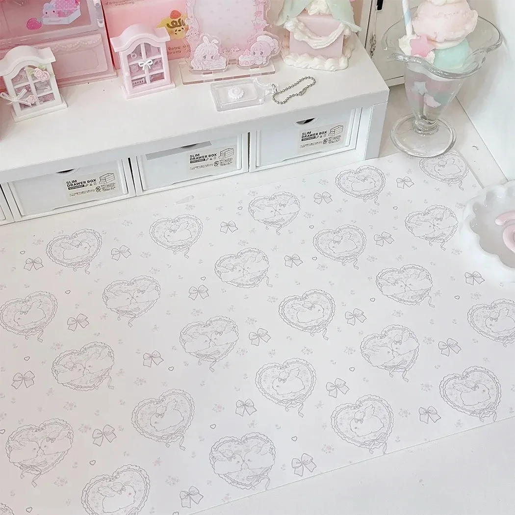 Kawaii Pink Rabbit Girl Heart  - Desk Pad Leather Large recensie en prijs