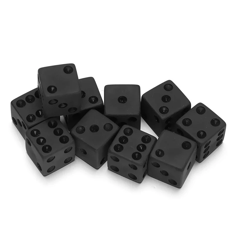 7pcs/lot Matte Black Dice Set  - Desk Setup Black recensie en prijs