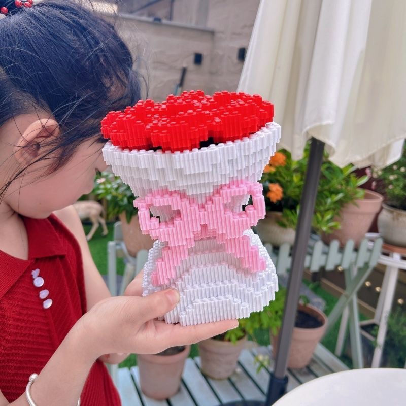 Red Rose Bundle Building Block - Desk Setup Gear recensie en prijs