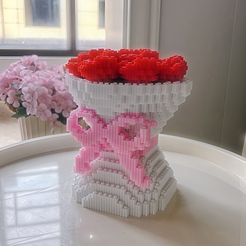 Red Rose Bundle Building Block - Desk Setup Gear recensie en prijs