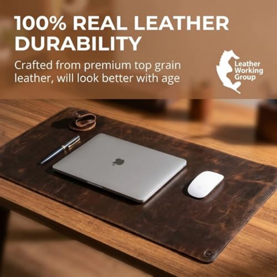 100% Full Grain Buffalo Leathe - Desk Pad Leather Large recensie en prijs