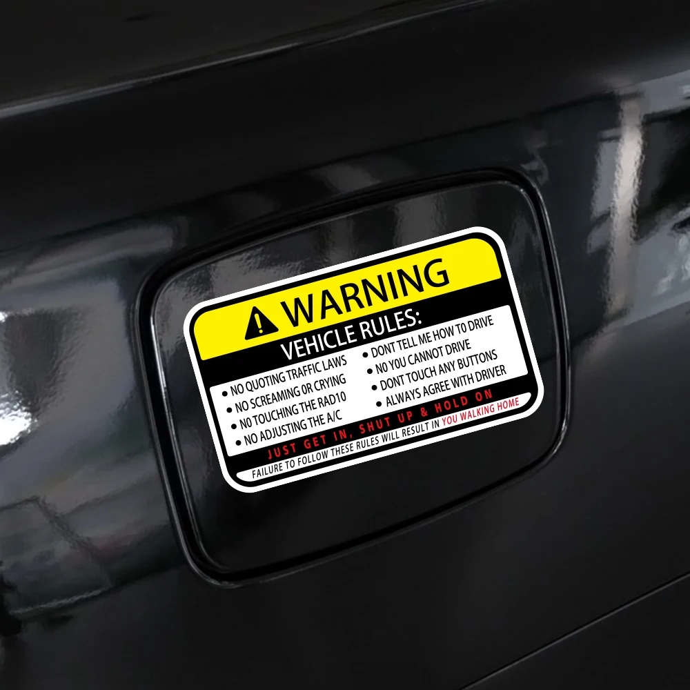 13x7.7cm Warning Words Car Sti - Desk Setup Notebook recensie en prijs