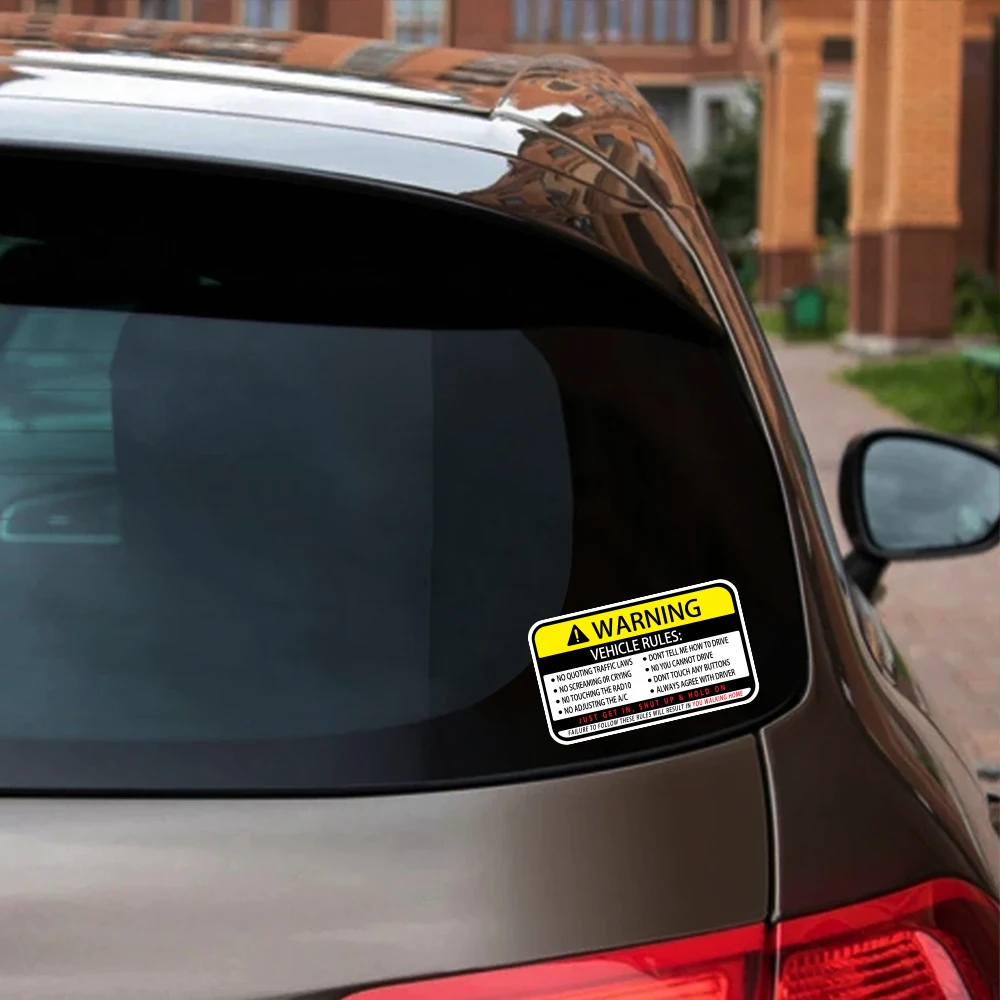 13x7.7cm Warning Words Car Sti - Desk Setup Notebook recensie en prijs