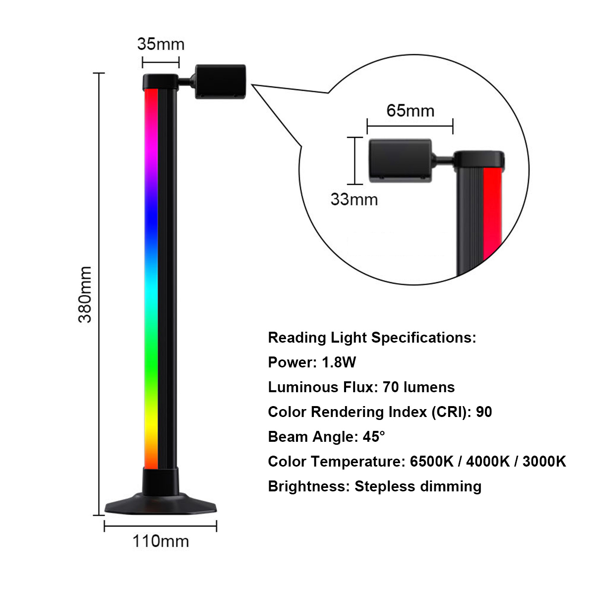 Smart Light Bar LED RGB Music  - Desk Setup Black recensie en prijs