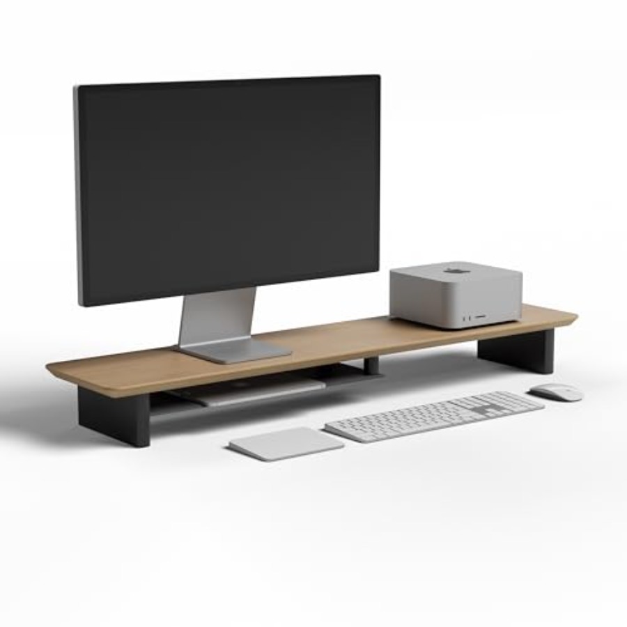 White Oak Dual-Tier Ergonomic  - Desk Setup Oak recensie en prijs