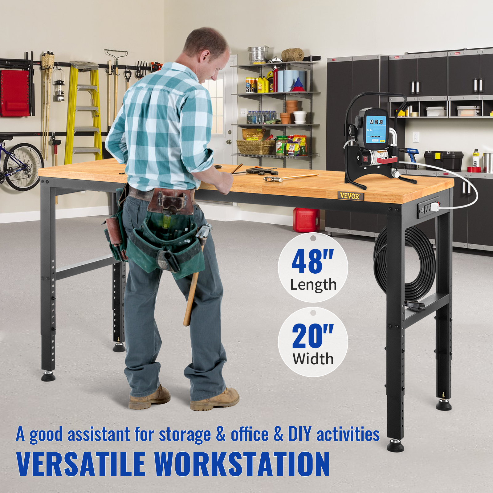 SucceBuy 72cm Woodworking Work - Desk Setup Oak recensie en prijs